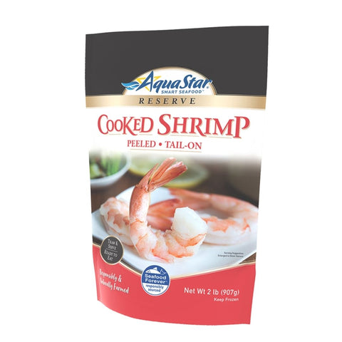 SHRIMP WHITE COOKED PEELED TAIL-ON 16/20