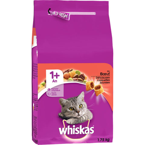 WHISKAS CROQUET 1+ BOEUF (6 x 1.75 KG)