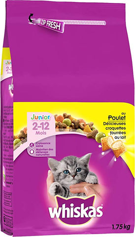 WHISKAS 2-12MOIS POU JR 1.75KG/6
