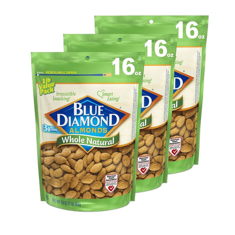 Blue Diamond WHOLE NATURAL ALMOND 6 X 1LB