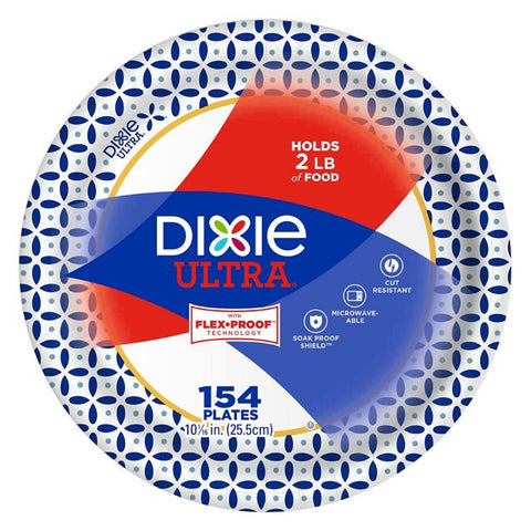 DIXIE ULT 154CT WHT PAPER PLT