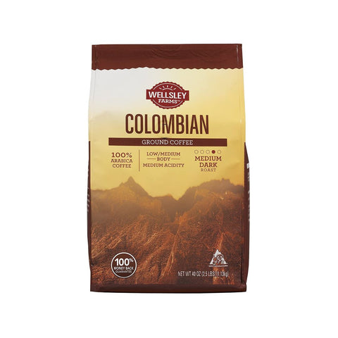 WELLESLEY COLOMBIAN GRIND COFFEE 40OZ