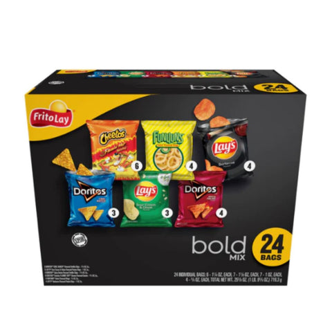 LAYS VARIETY PACK BOLD 24CT / 27.5OZ