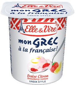 ELLE & VIRE GREEK STRAWBERRY LEMON 4 X 125G X 6