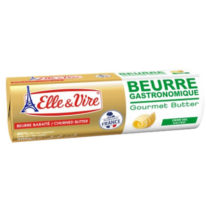 ELLE & VIRE BUTTER SALTED ROLL 500G/8