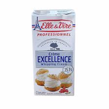 ELLE & VIRE EXCELLENCE WHIPPING CREME 1 Liter x 12 Packs