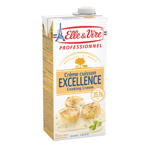 ELLE & VIRE EXCELLENCE COOKING CREME 1 Liter x 12 Packs