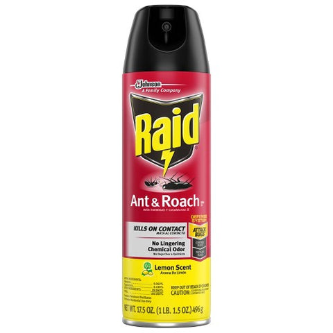 RAID ANT&ROACH LEMON SCENT 17.5oz 12Pack