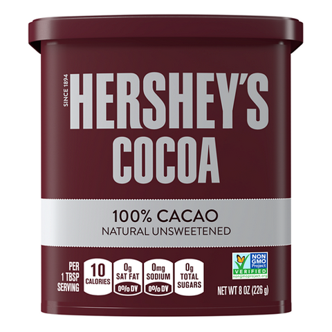 HERSHEY'S COCOA UNSWEETENED CAN 8OZ x 12Pack
