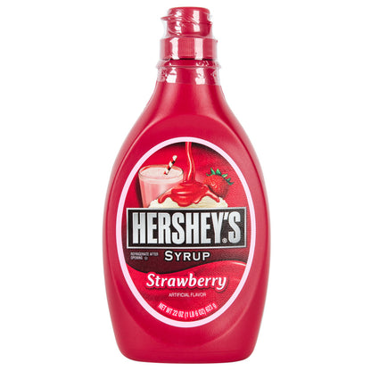 HERSHEY'S SYRUP STRAWBERRY BOTTLE 22 oz x 12