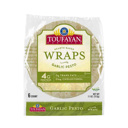 TOUFAYAN WRAPS PESTO GARLIC 11OZ/9"