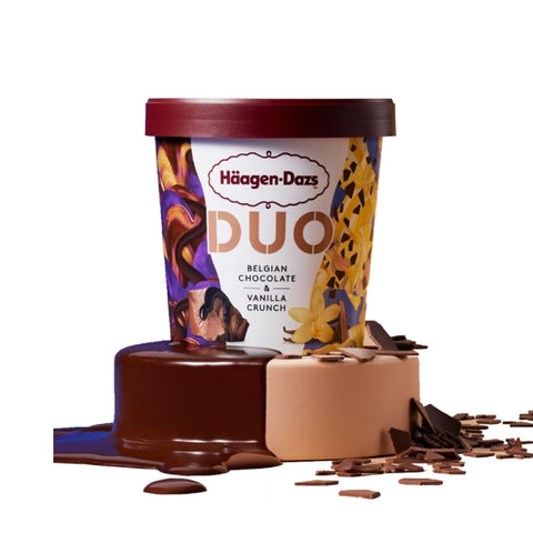 Haagen-Dazs® DUO BELGIAN CHOCOLATE & VANILLA CRUNCH 8X 460ML