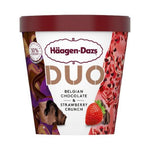 Häagen-Dazs Duo Belgian Chocolate & Strawberry Crunch Ice Cream 8X460ML