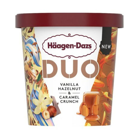 Haagen-Dazs® DUO VANILLA HAZEL & CARAMEL CRUNCH 8X460ML