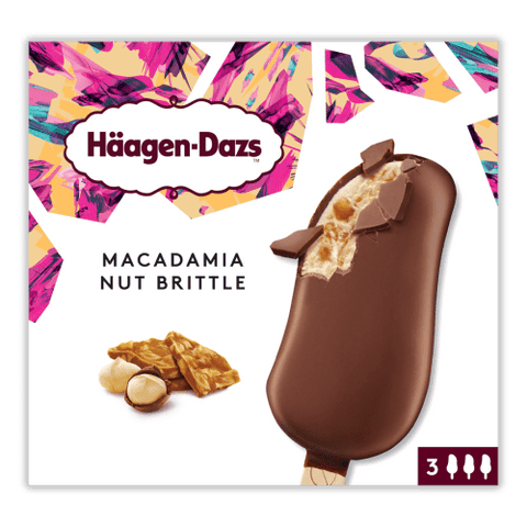 HÄAGEN-DAZS MACADEMIA NUT BRITTLE BAR (12x3 packs)