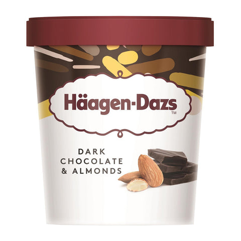 HÄAGEN-DAZS DARK CHOCOLATE AND ALMOND PINT (8x 460ML)