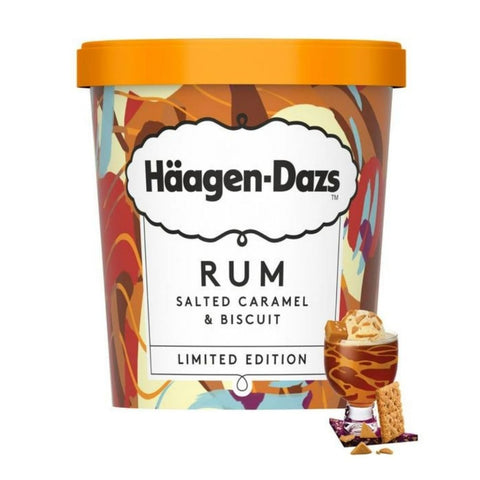 HAAGEN DAZS PINTS RUM SALTED CARAMEL 8/473ML