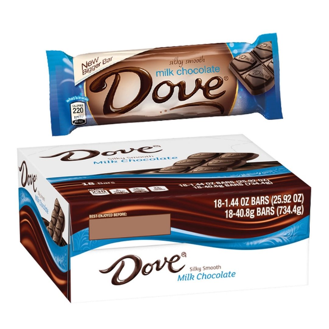 DOVE MILK CHOCOLATE BAR 18CT X 12/CS
