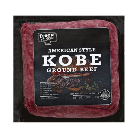 Frozen AMERICAN STYLE  KOBE GROUND BEEF 1LB