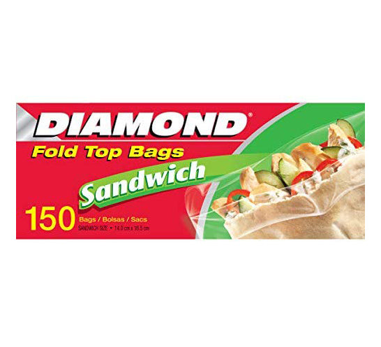 DIAMOND FOLD TOP SANDWICH BAGS 50CT | Divico Cash & Carry Sint Maarten