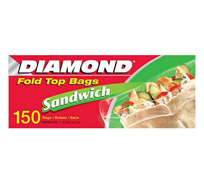 DIAMOND FOLD TOP SANDWICH BAGS 50CT | Divico Cash & Carry Sint Maarten