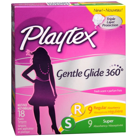 Playtext Gentle Glide TAMPONS UNSCENTED SUPER 12/18CT