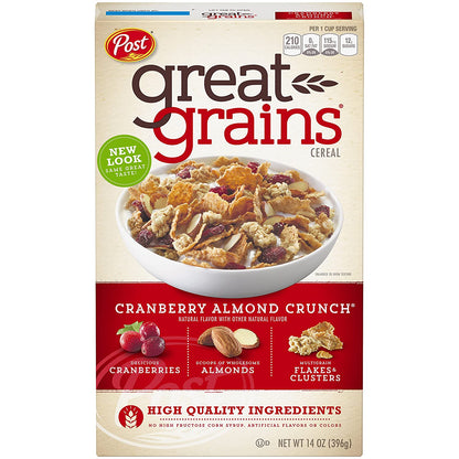 POST GREAT GRAINS CRABERRY ALMOND 12 / 14OZ