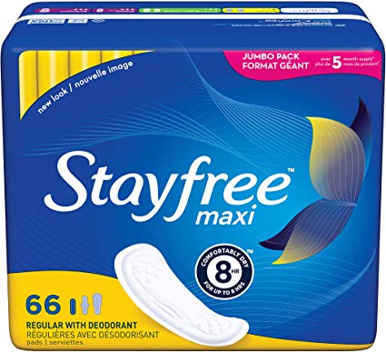 Stayfree MAXI REGULAR DEODORANT 66CT/3/