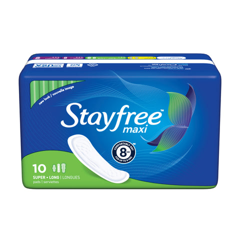 STAYFREE MAXI LONG 10CT - 12Pack