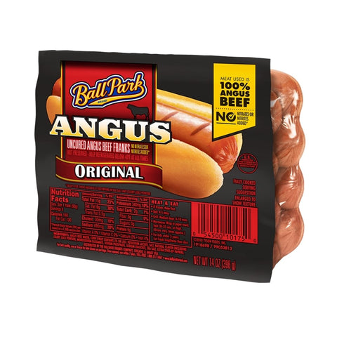 BALLPARK HD ANGUS BEEF FRANKS 8CT/14Z