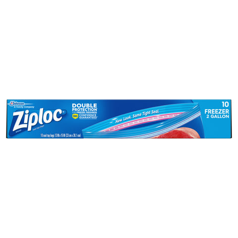 Ziploc Easy Zipper Freezer Bag Gallon 12 Pack of 10 pcs (12 x 10CT)