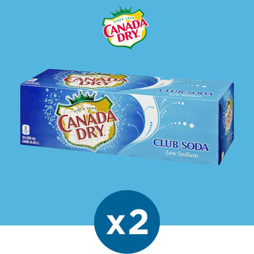 Canada Dry Club Soda, 12 Fl Oz Cans, 12 Ct (24 PACK)
