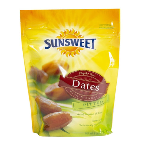 SUNSWEET POUCH PITTED DATES 9/8OZ