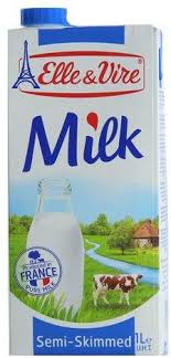 Elle & Vire Semi Skimmed Milk 1L 6Ct/Pack