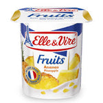 ELLE & VIRE FRUIT PINEAPPLE YOGHURT 125 Grams x 24 Pack