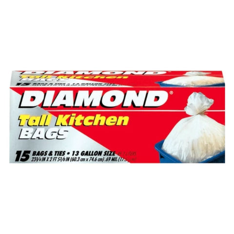 DIAMOND TALL 13G KITCHEN BAG (12 x 15 CT)